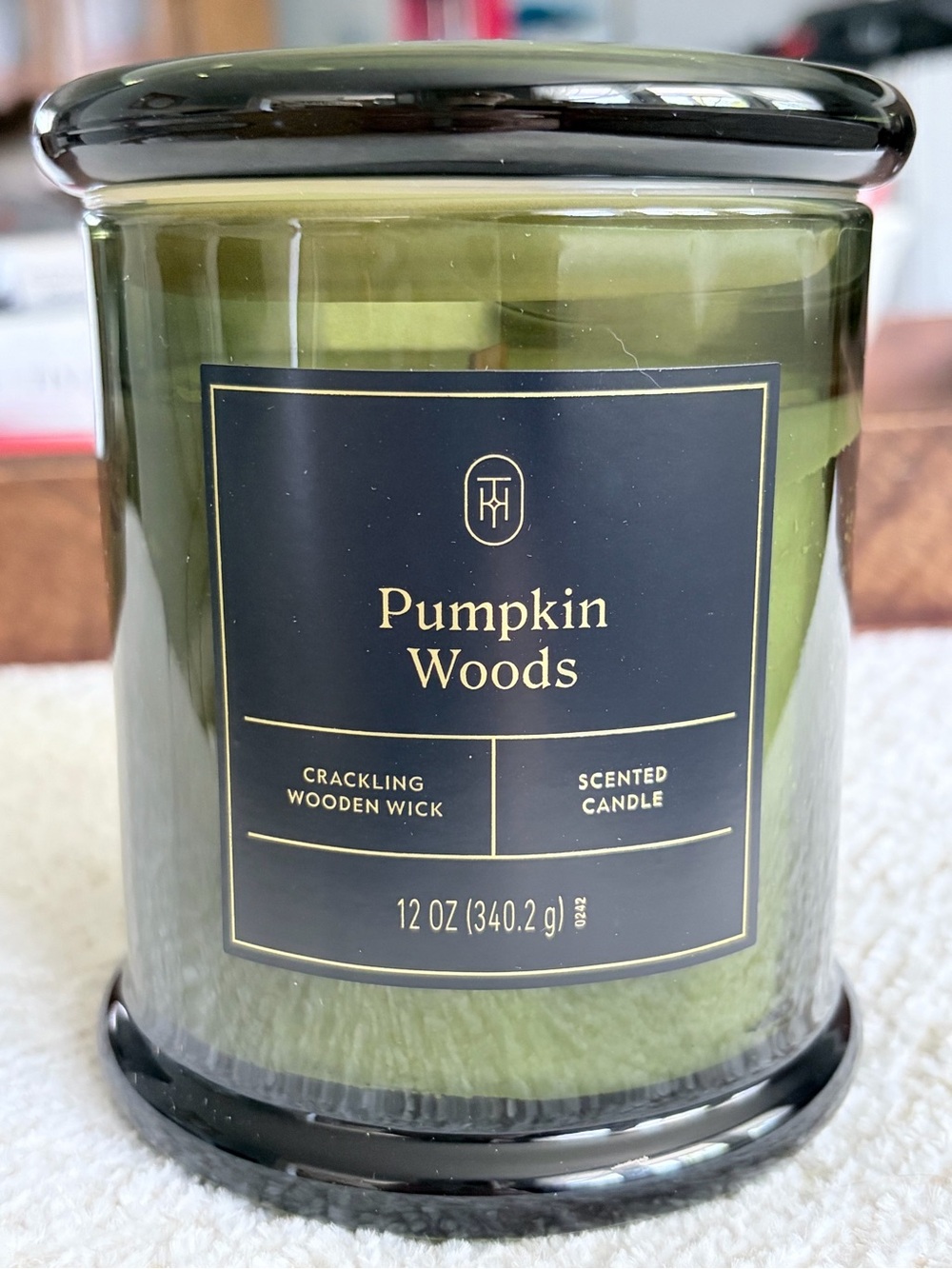 Threshold Pumpkin Woods Crackling Wooden Wick Candle NEW
